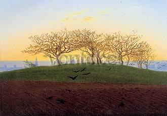 Hill and Ploughlands near Dresden (1824/25), Postcard