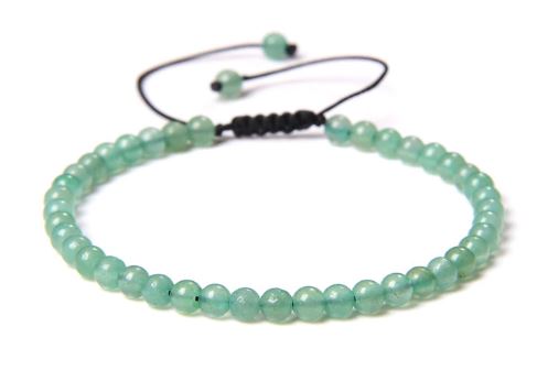 Grön Aventurin Armband  - 4mm Pärlor