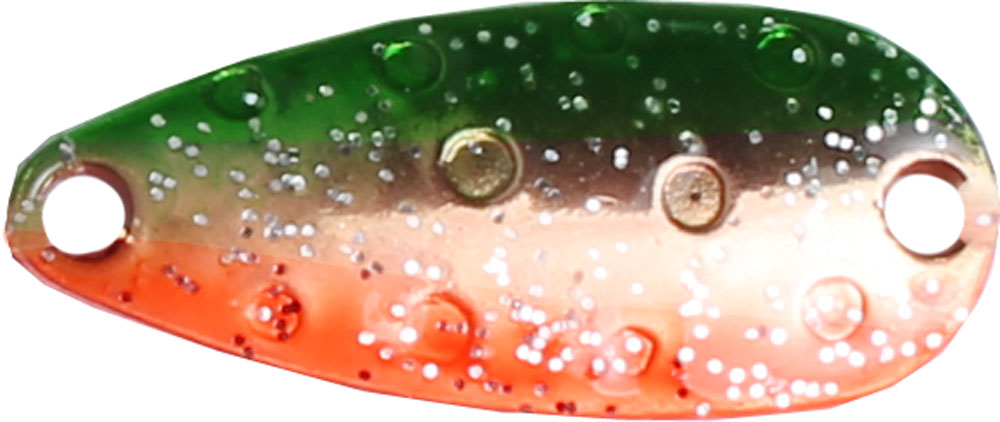 Hurricane Lill-Sluken är en klassisk liten sked som har visat sig vara otroligt effektiv på både abborre, öring, regnbåge och röding. green copper