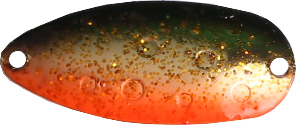 Hurricane Lill-Sluken är en klassisk liten sked som har visat sig vara otroligt effektiv på både abborre, öring, regnbåge och röding. copper orange