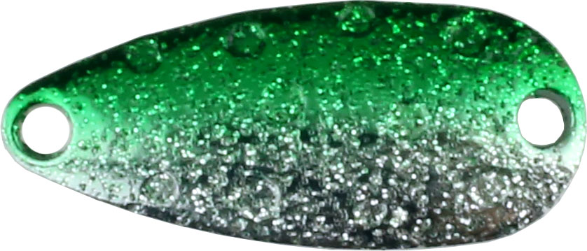 Hurricane Lill-Sluken är en klassisk liten sked som har visat sig vara otroligt effektiv på både abborre, öring, regnbåge och röding. green silver