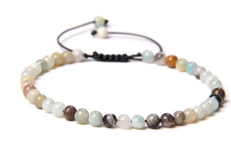 Amazonit Armband - 4mm Pärlor