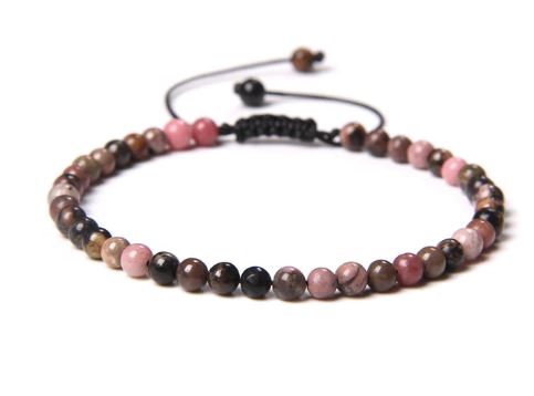 Rodonit Armband - 4mm Pärlor