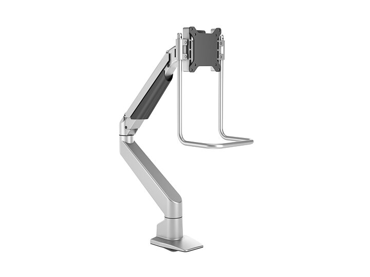 M VESA Gas Lift Arm Single Silver w. handle