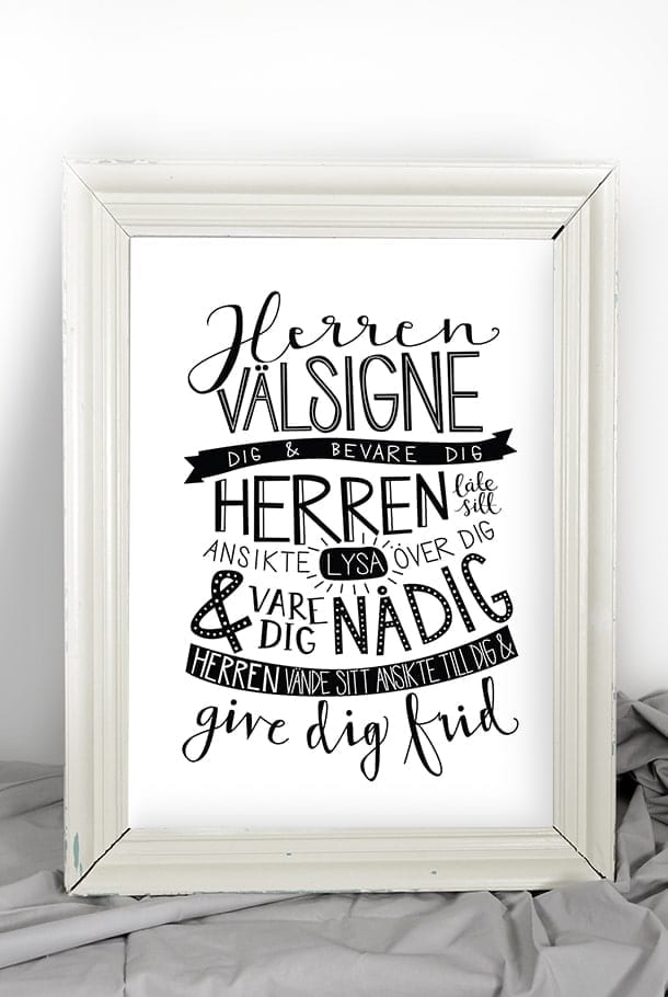 POSTER: VÄLSIGNELSEN 50x70 cm