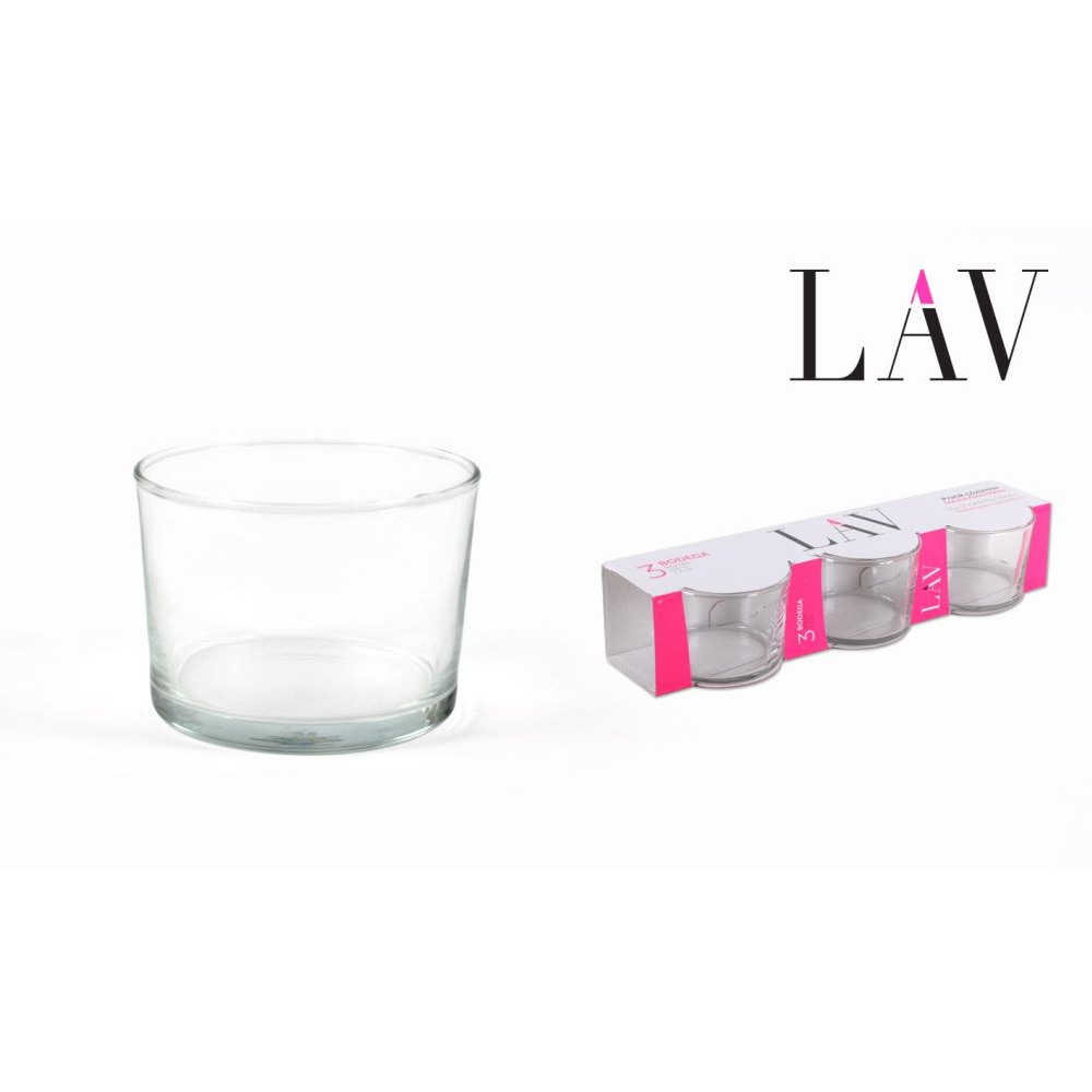 Uppsättning av 3 små glas