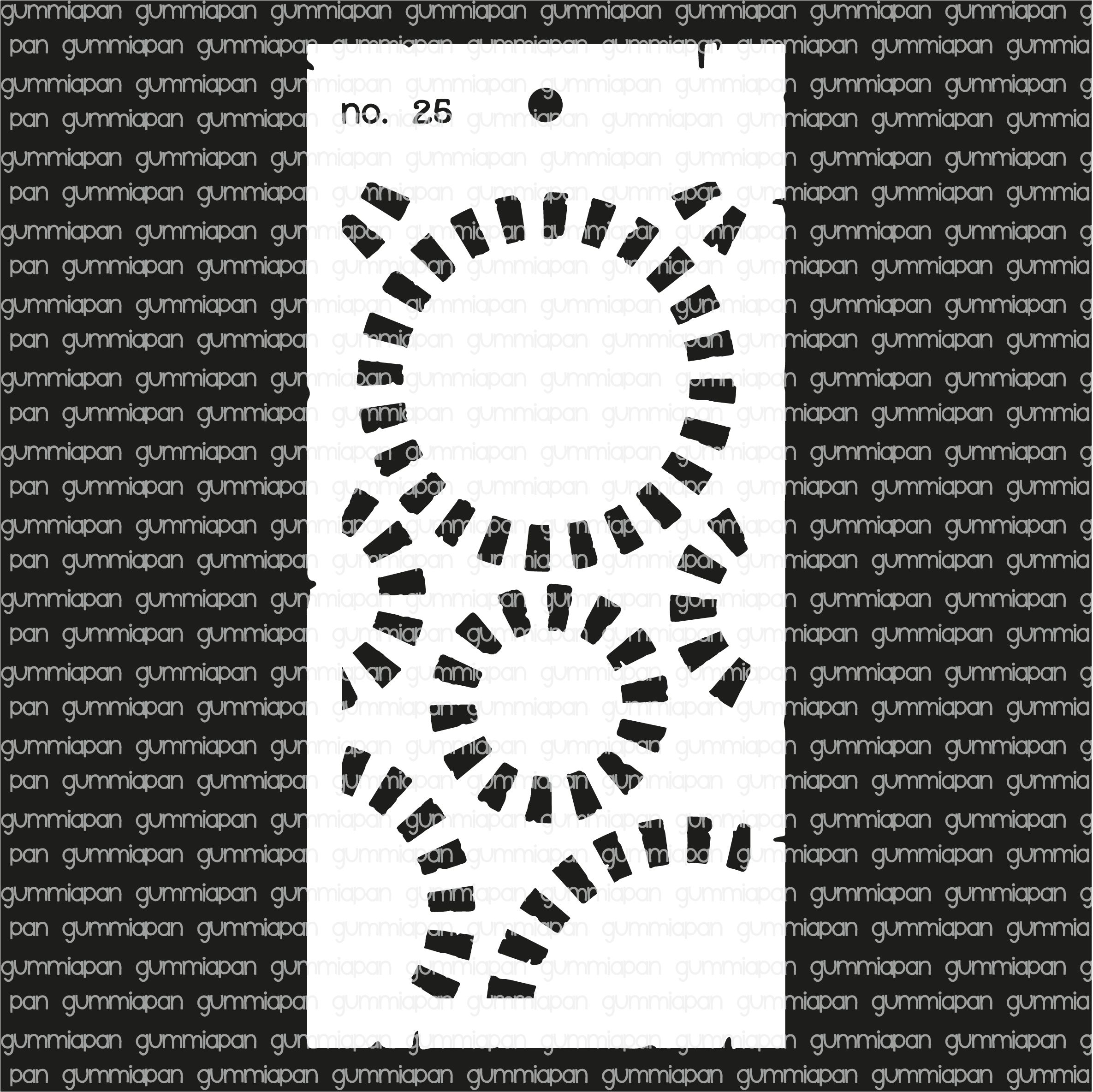 Gummiapan stencil No. 25