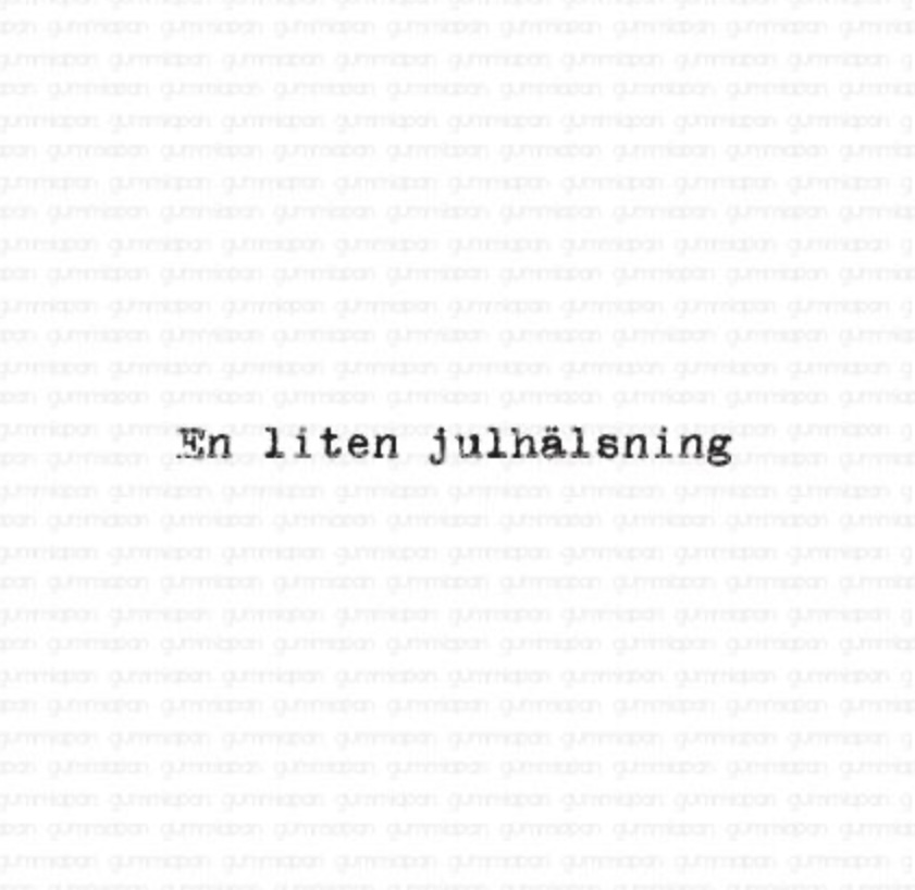Gummiapan  stämpel - En liten julhälsning