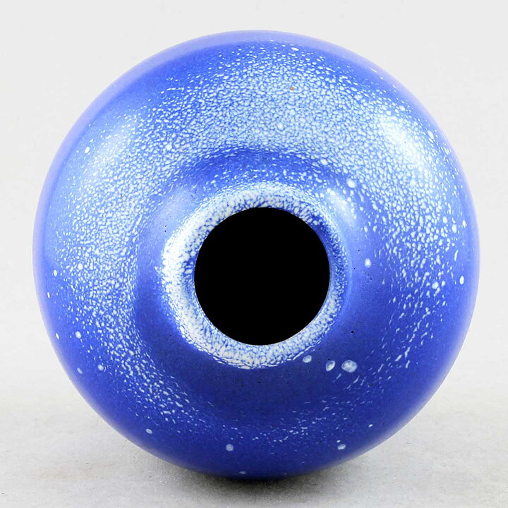 アンナ・リサ・トムソン ぽっちゃりした美しいブルーの花瓶 Vase 1930年代 13cm