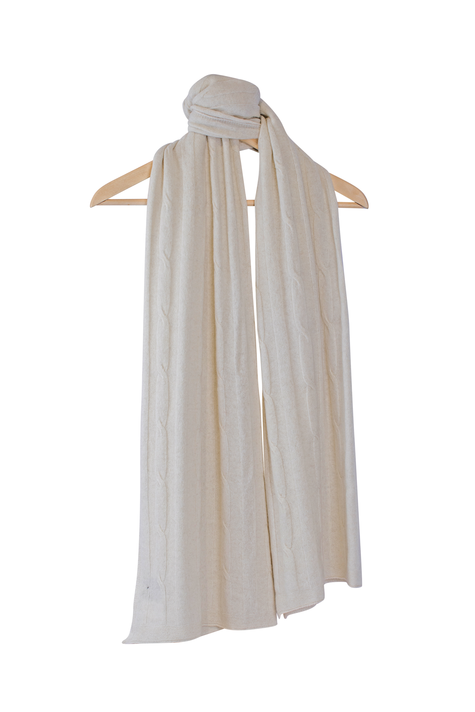 Susina mönsterstickad scarf/halsduk från KN Collection, offwhite  - 2