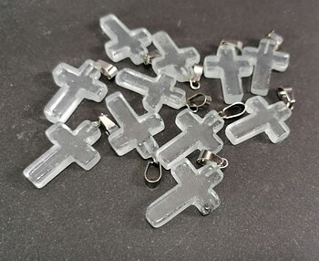 Stenkors halsband i Bergkristall
