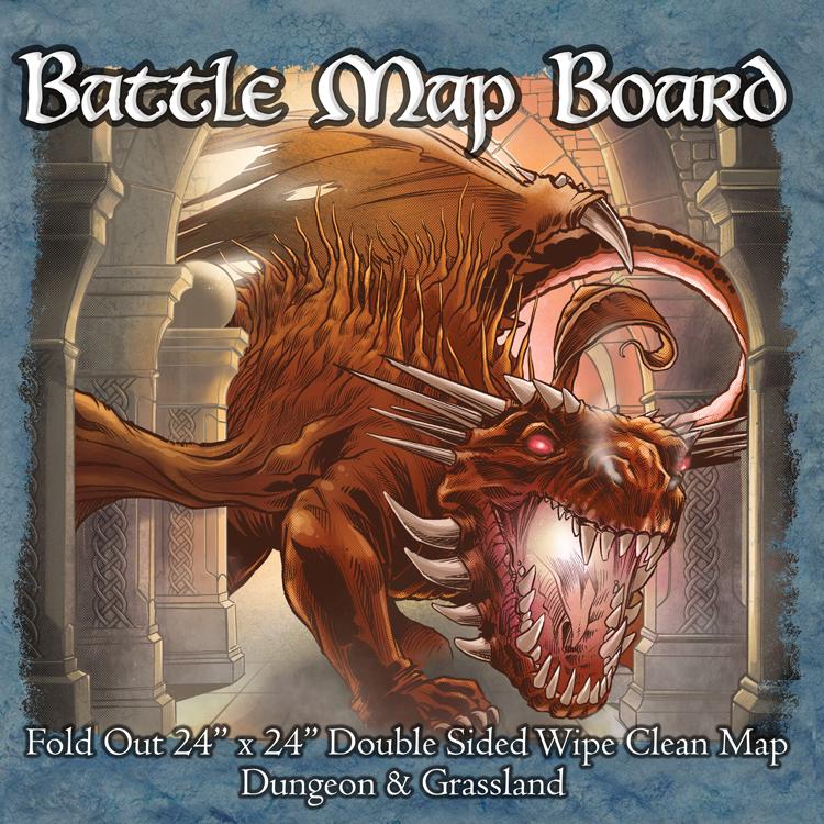 Battle Mat Board - Grassland & Dungeon