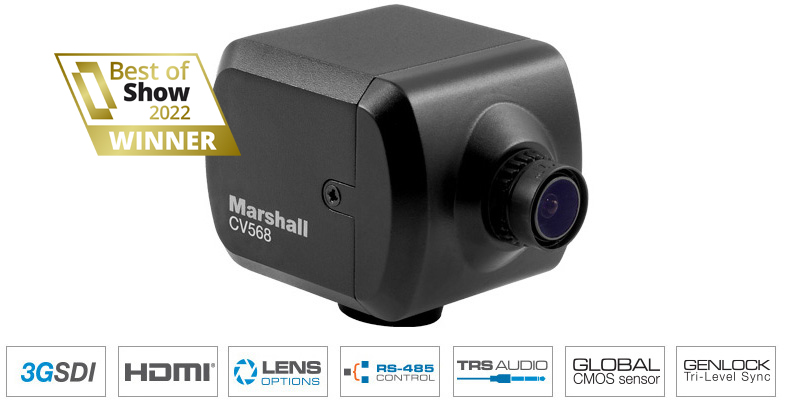 Marshall CV568 Mini global kamera med genlock (3GSDI & HDMI)