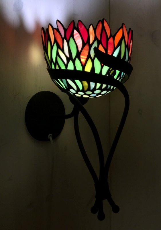 Tiffanylampa Vägglampa Unique ↕ 38cm - 4