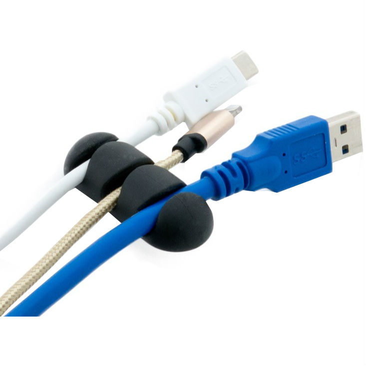 2-Pack - Cable Holder Self-adhesive for three cables - 6