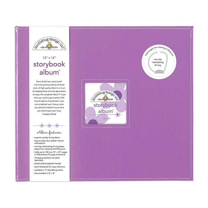 Doodlebug Storybook 12x12 D-Ring Album - Lilac