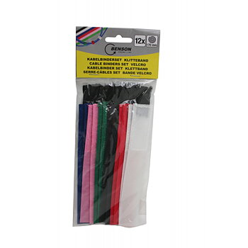 12-pack  kardborreband till kablar