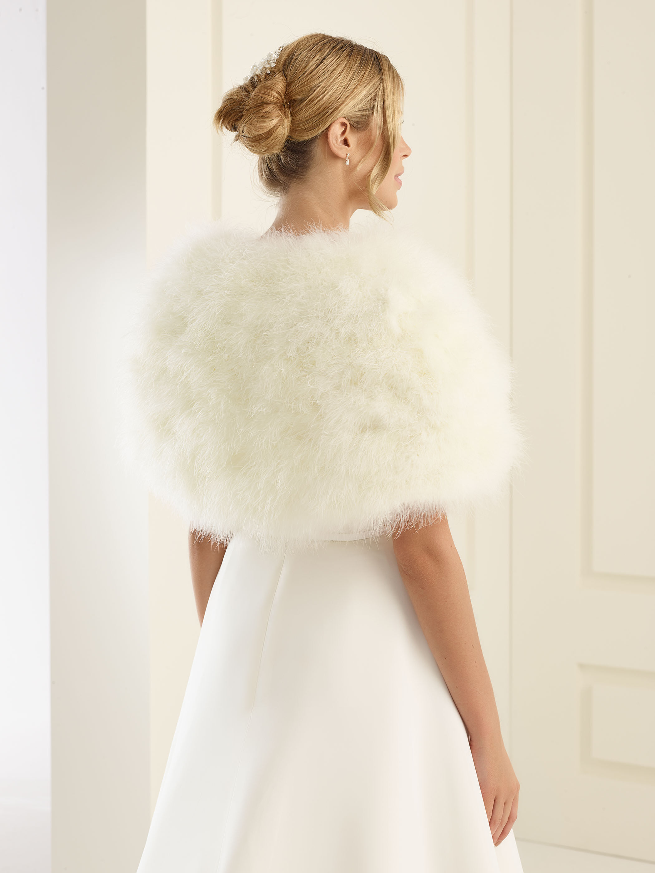 Cape med marabou fjäder stil E184 - 2