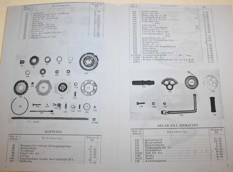 Justerskruv kobling BSA 125 cc ( Monark M70/71) NOS 10-123 - 2