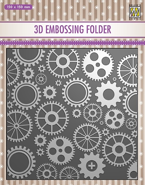 3D Embossing folder "Cogwheels"