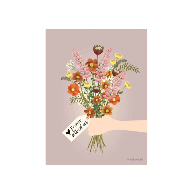 Kort A7 "from all of us"