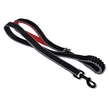 Kurgo Springback Leash - Black/Red - 122cm/48in
