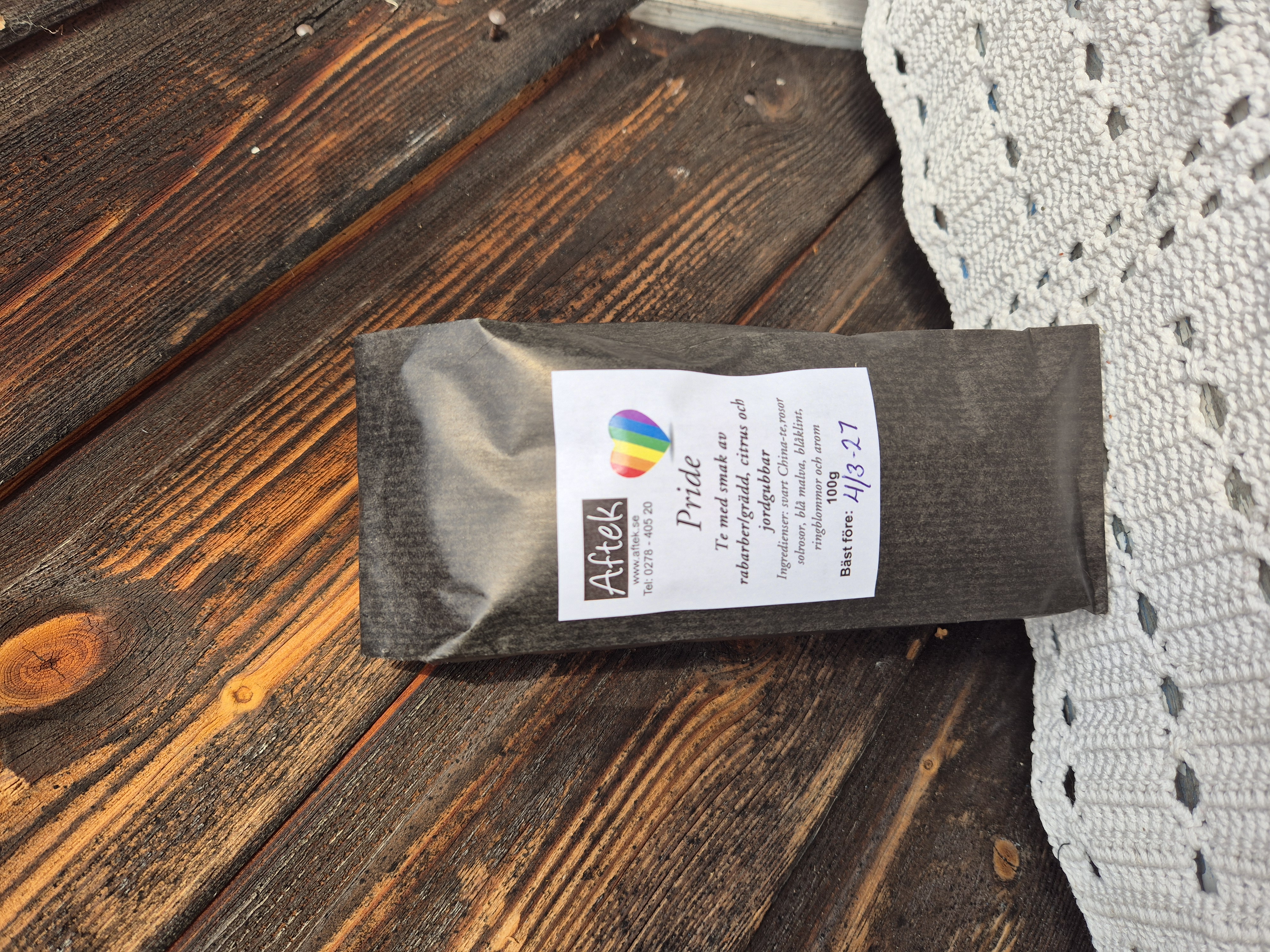 Förpackat svart te, Pride, 100g, Aftek