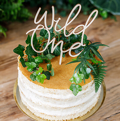 CAKE TOPPER | "Wild one" | Trä
