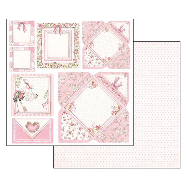 Stamperia - Double Face Paper -  Baby girl - 12x12"