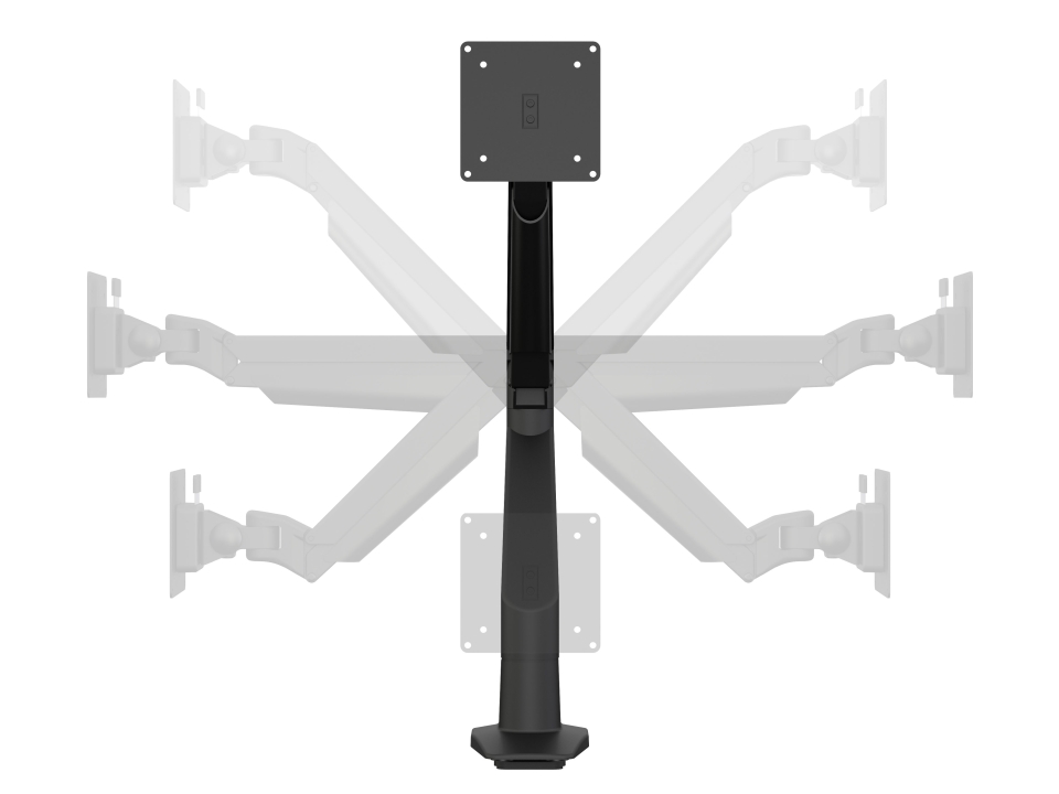 M VESA Gas Lift Arm Single Black - 26