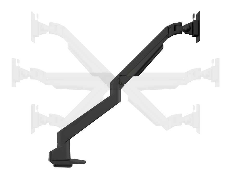 M VESA Gas Lift Arm Single Black - 28