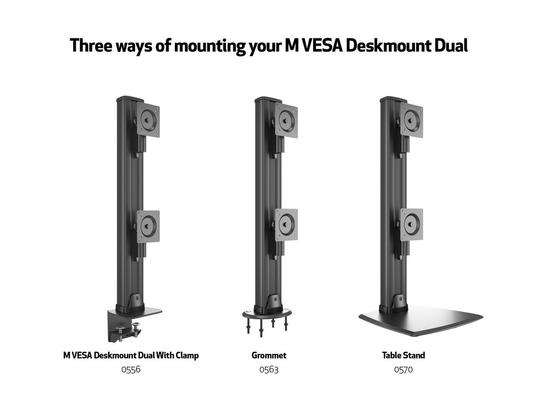 M VESA Deskmount HD Dual Vertical Widescreen 32" - 50" - 22