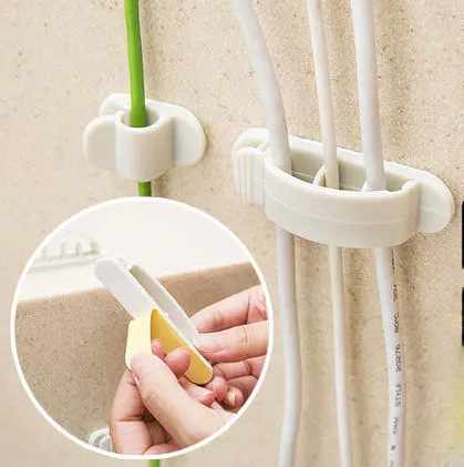 3-Pack - Kabelhållare 6 Kablar – Effektiv Sladdorganisation för Ditt Hem eller Kontor! - 3