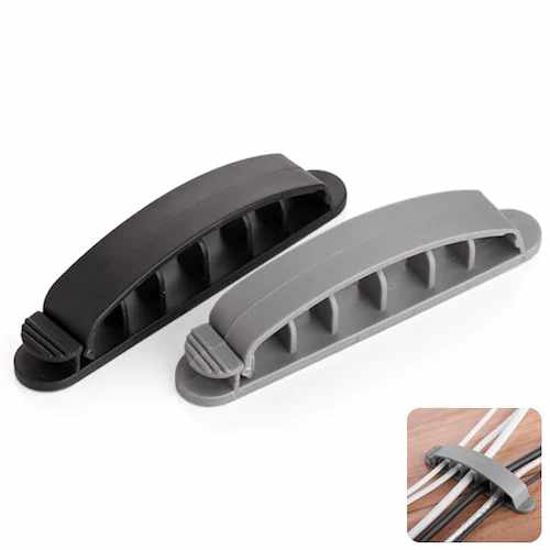 3-Pack - Kabelhållare 6 Kablar – Effektiv Sladdorganisation för Ditt Hem eller Kontor!