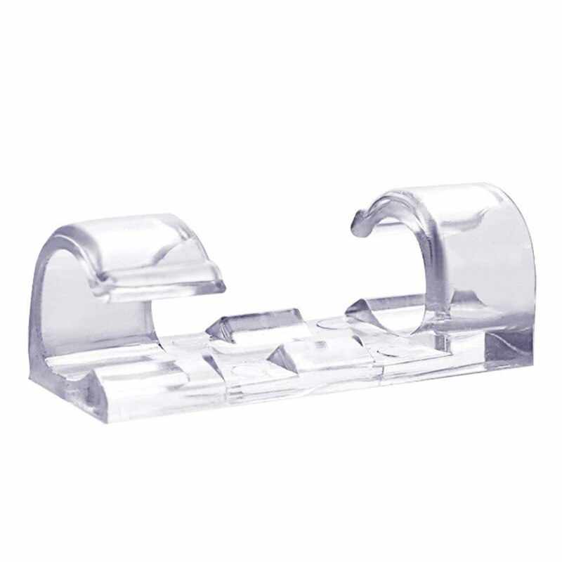 Kabelhållare Självhäftande för kablar transparent 20-pack - 6