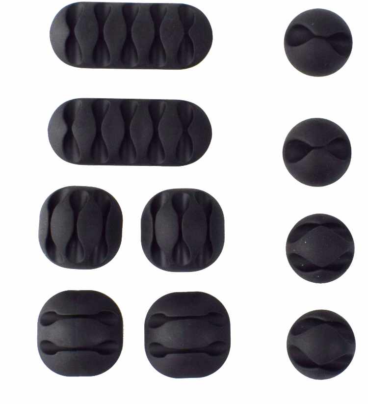 10-pack Kabelhållare Självhäftande i Olika Storlekar! - 2