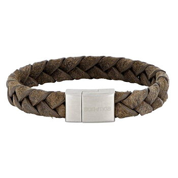 Son of Noa armband flätat gråbrunt