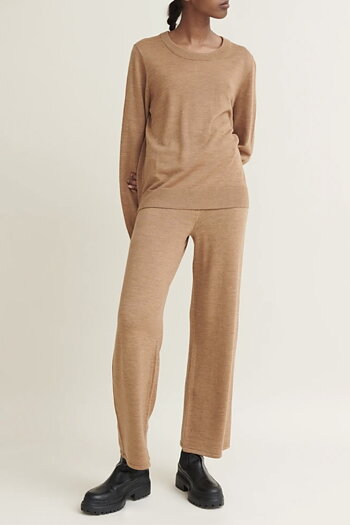 Basicapparel - Vera Wide Pants Apple Cinnamon