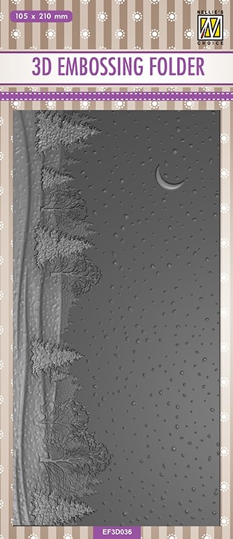 3D Embossing folder slimline "snowy landscape" 