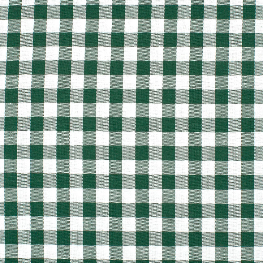 VÄVT BOMULL RUTA -  GREEN