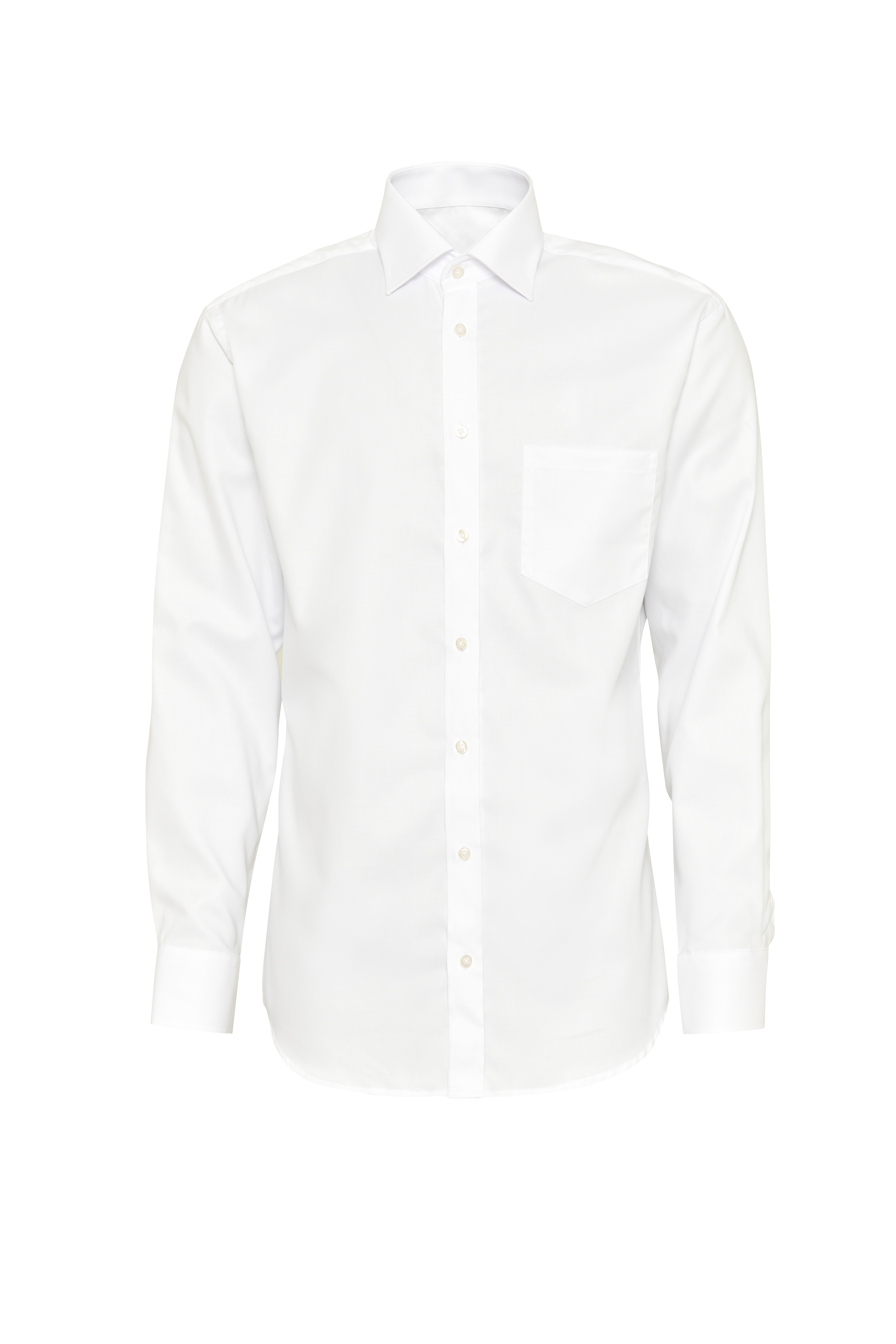 Vit skjorta i Structured Cotton, Non Iron och Regular fit (Bosweel)