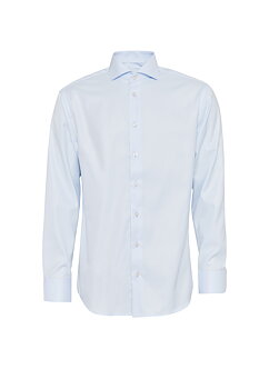 Ljusblå skjorta i Exclusive Twill, Non Iron och Regular fit (Bosweel)