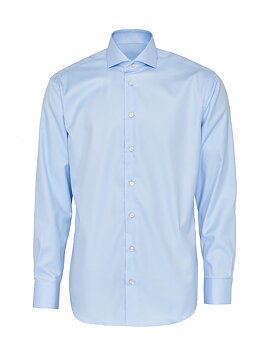 Blå skjorta i Exclusive Twill, Non Iron och Regular fit (Bosweel)