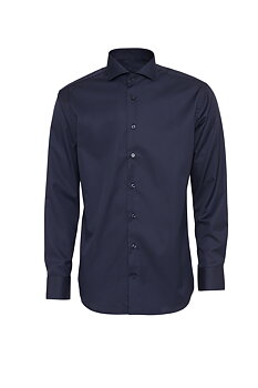 Marinblå skjorta i Exclusive Twill, Non Iron och Regular fit (Bosweel)