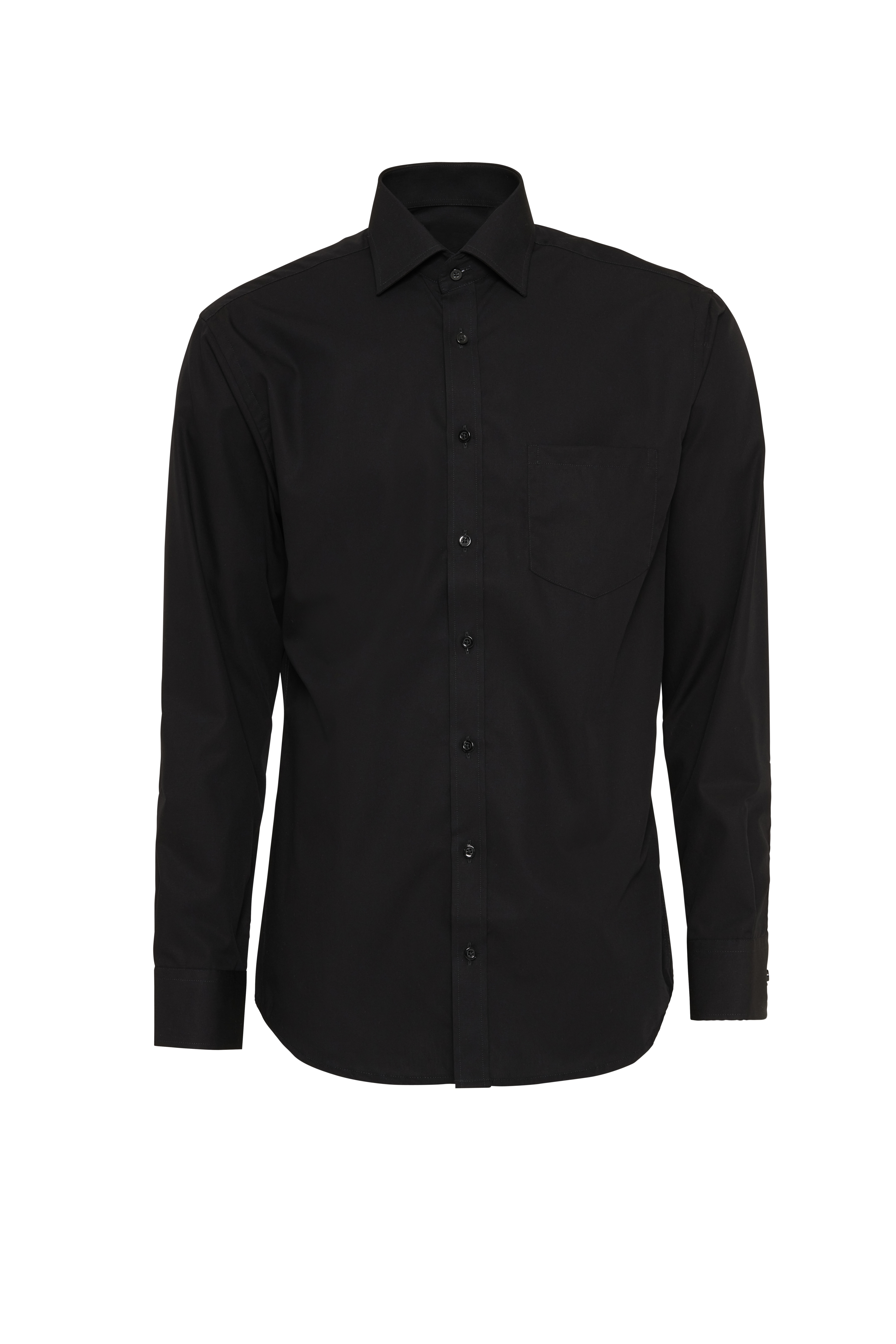 Svart skjorta i Poplin , Non Iron och Regular fit (Bosweel)