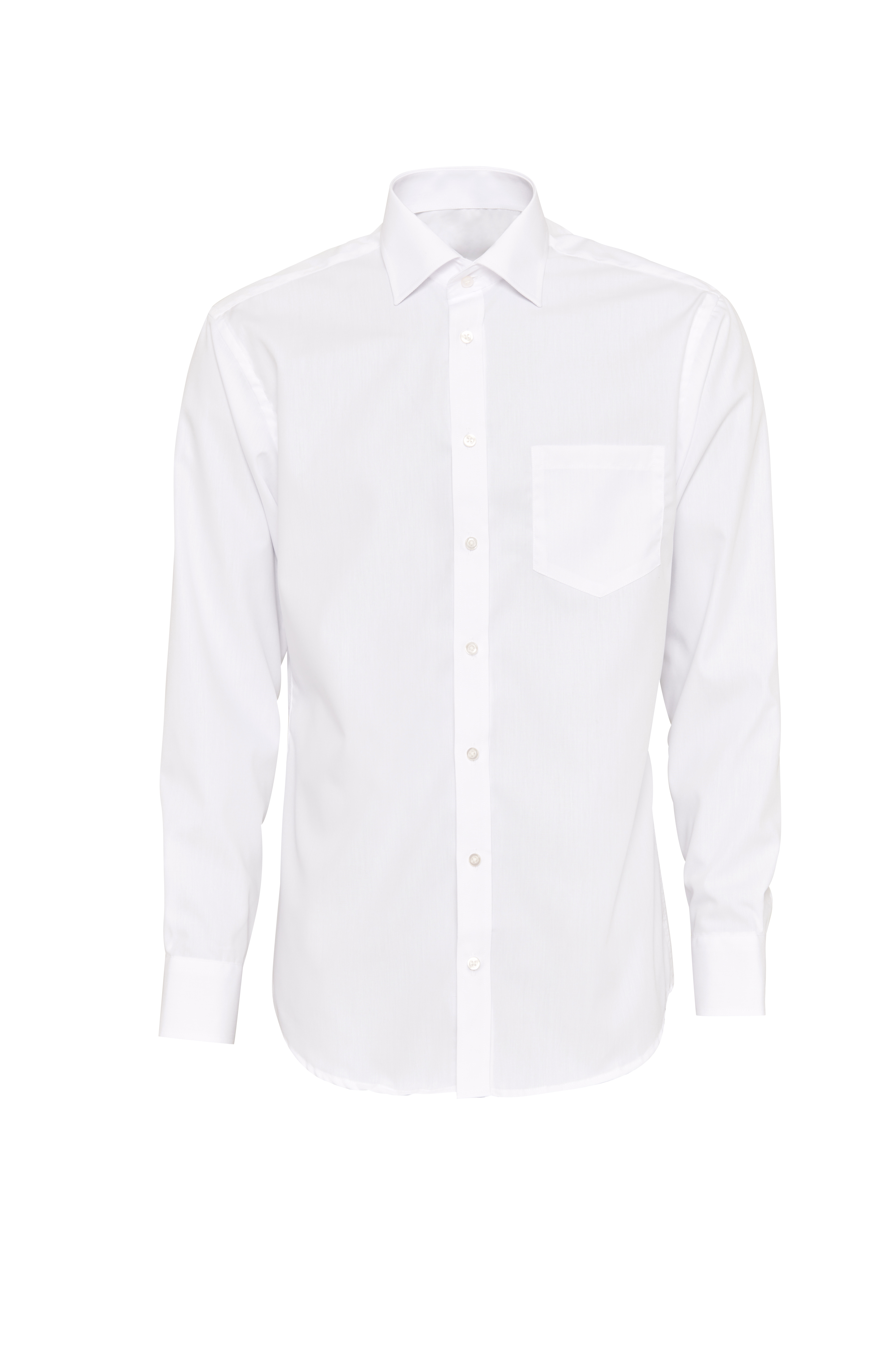 Vit skjorta i Poplin , 4 cm längre ärm, Non Iron och Regular fit (Bosweel)