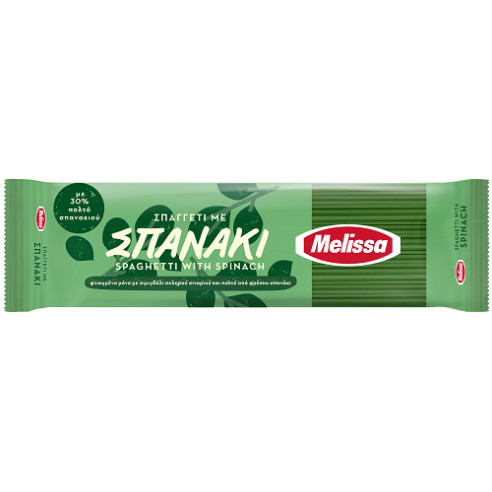 spaghetti, pasta with spinach, 400gr, melissa