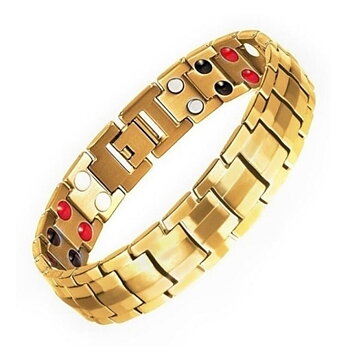 Magnetarmband i rostfritt stål  -Guld