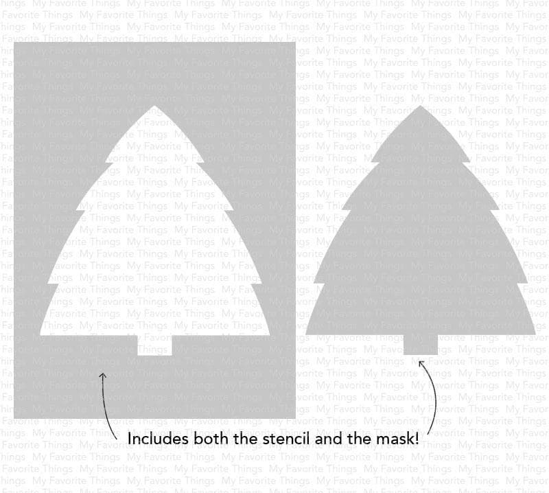 MY FAVORITE THINGS -Christmas Tree Background Stencil 