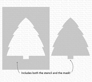 MY FAVORITE THINGS -Christmas Tree Background Stencil 